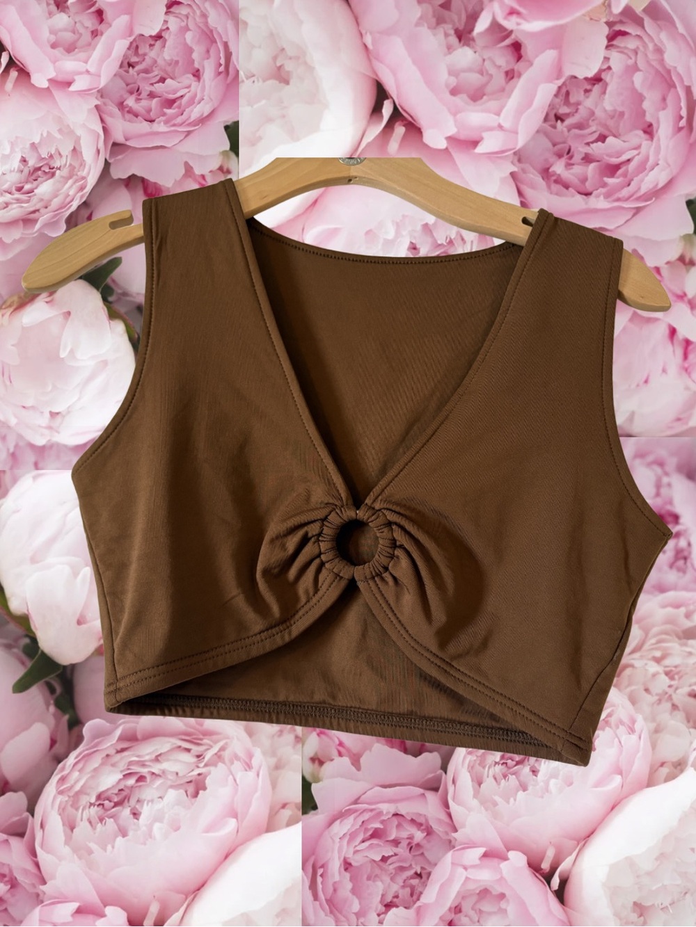 Crop Top w/ Ruched Ring Detail